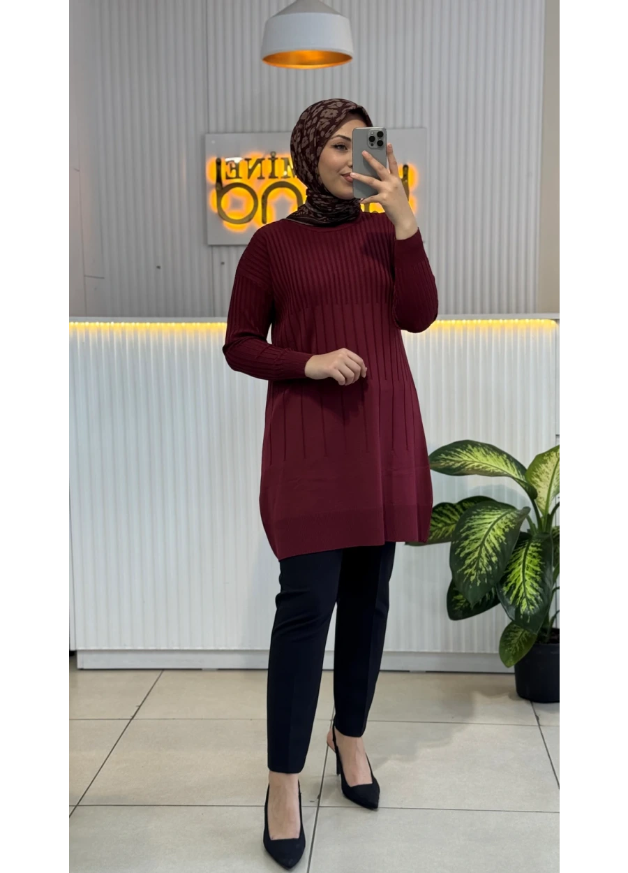 Triko Tunik Bordo