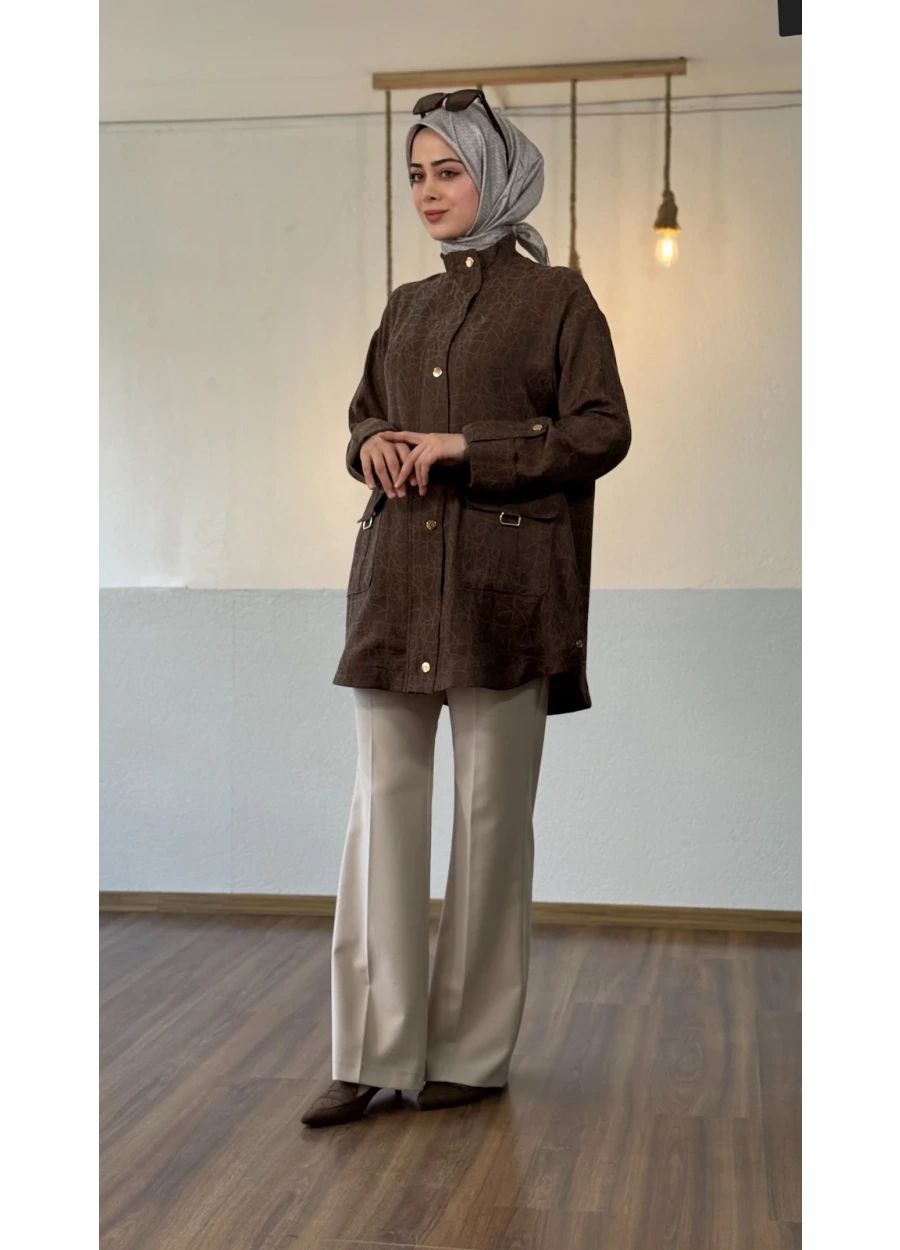 Armine Trend Cepleri Aksesuar Detay Kap Kahverengi