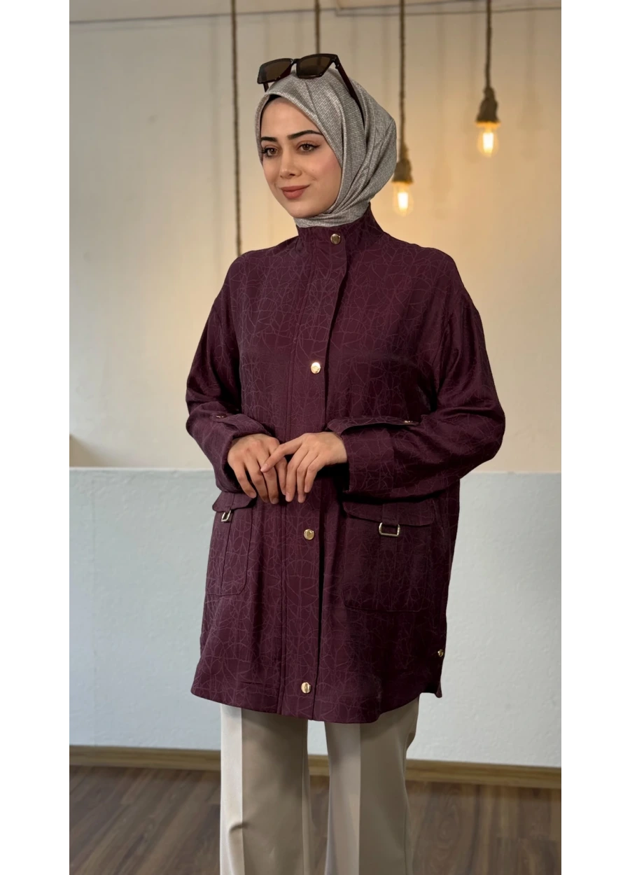 Armine Trend Cepleri Aksesuar Detay Kap Mürdüm