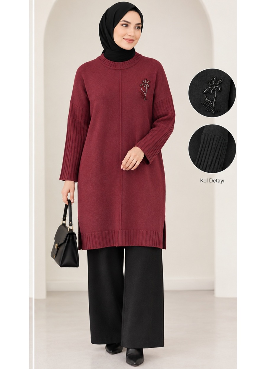 Armine Trend Triko Tunik Bordo