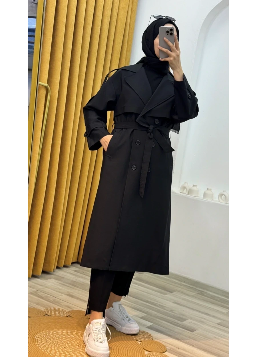 Ülgen Trençkot Siyah