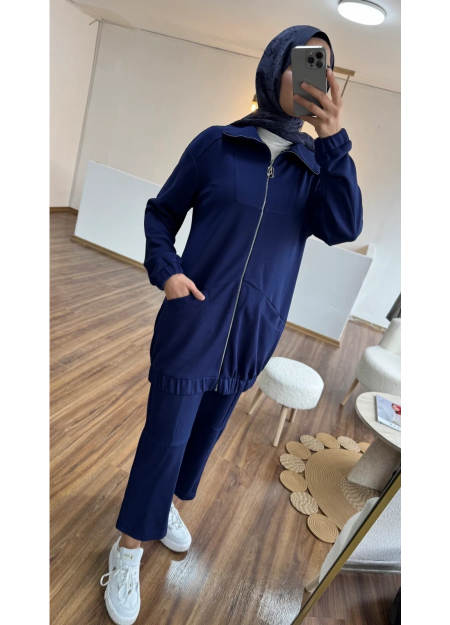 Armine Trend Pantolonlu Takım Lacivert