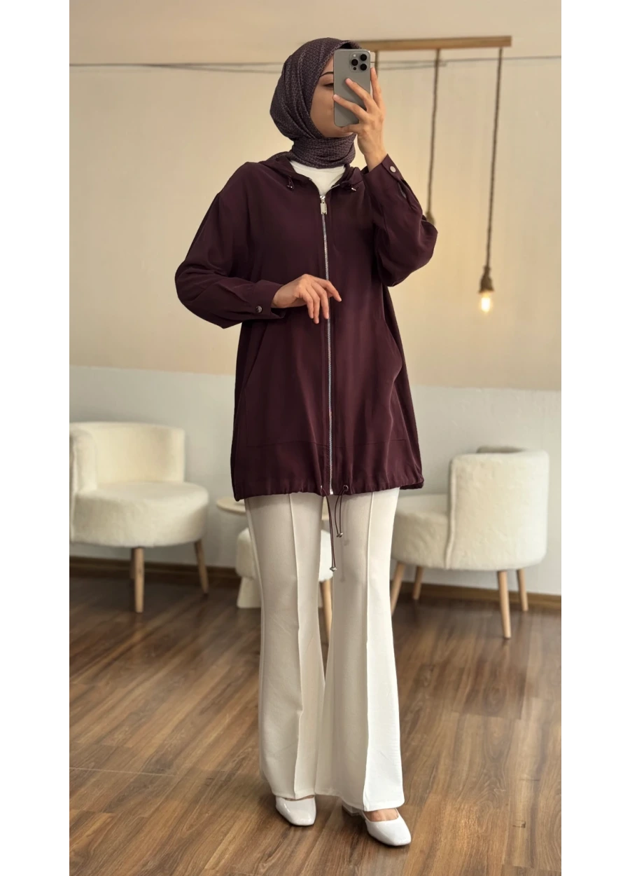 Marcha Kapüşonlu Giy Çık Mürdüm