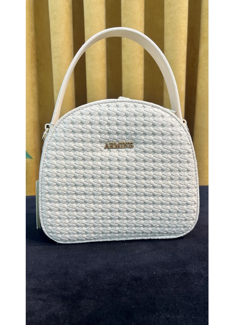 Armine 408 Bayan Çanta Krem Örgü