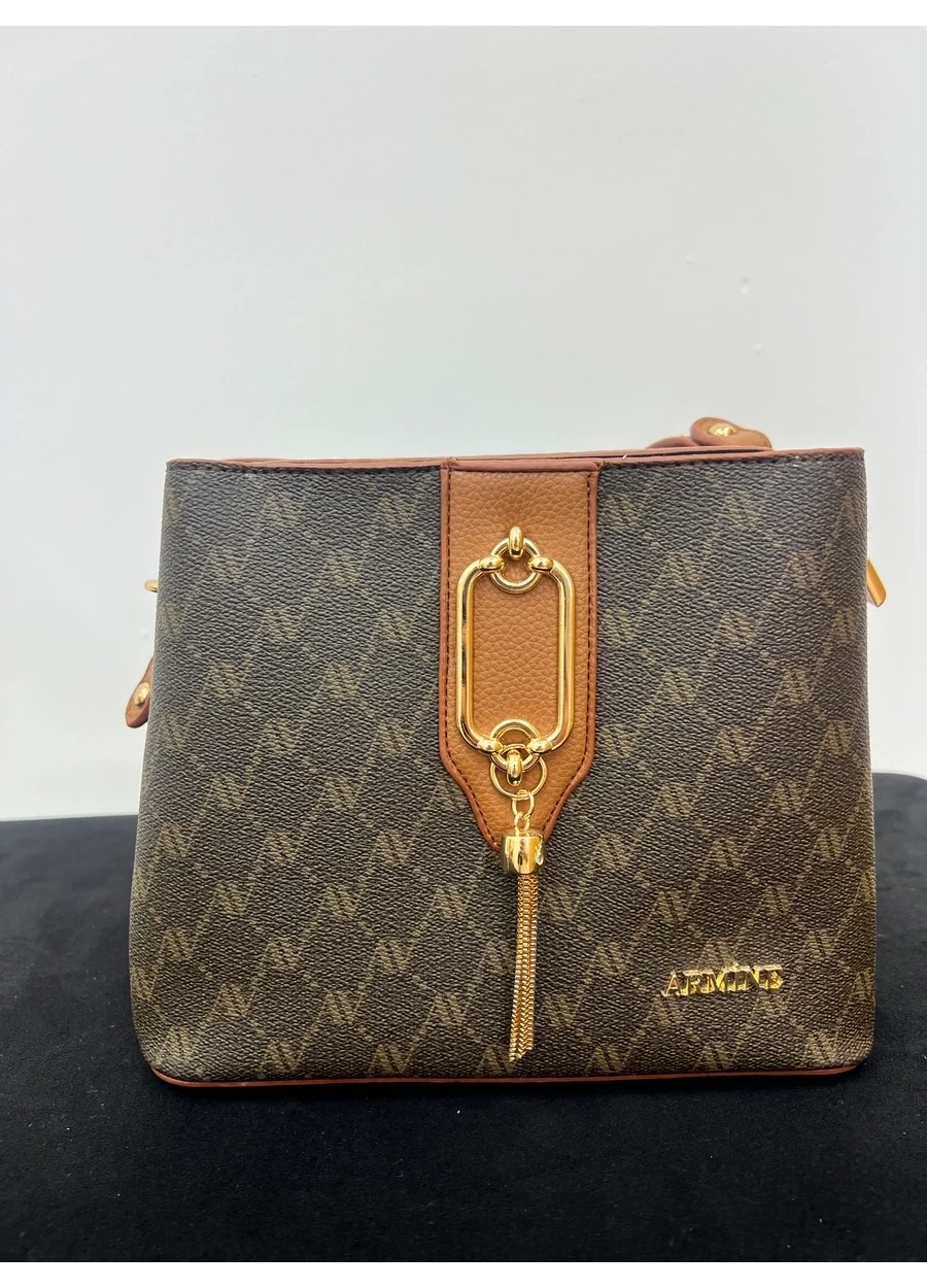 Armine 361 Bayan Çanta Kahve Noktalı