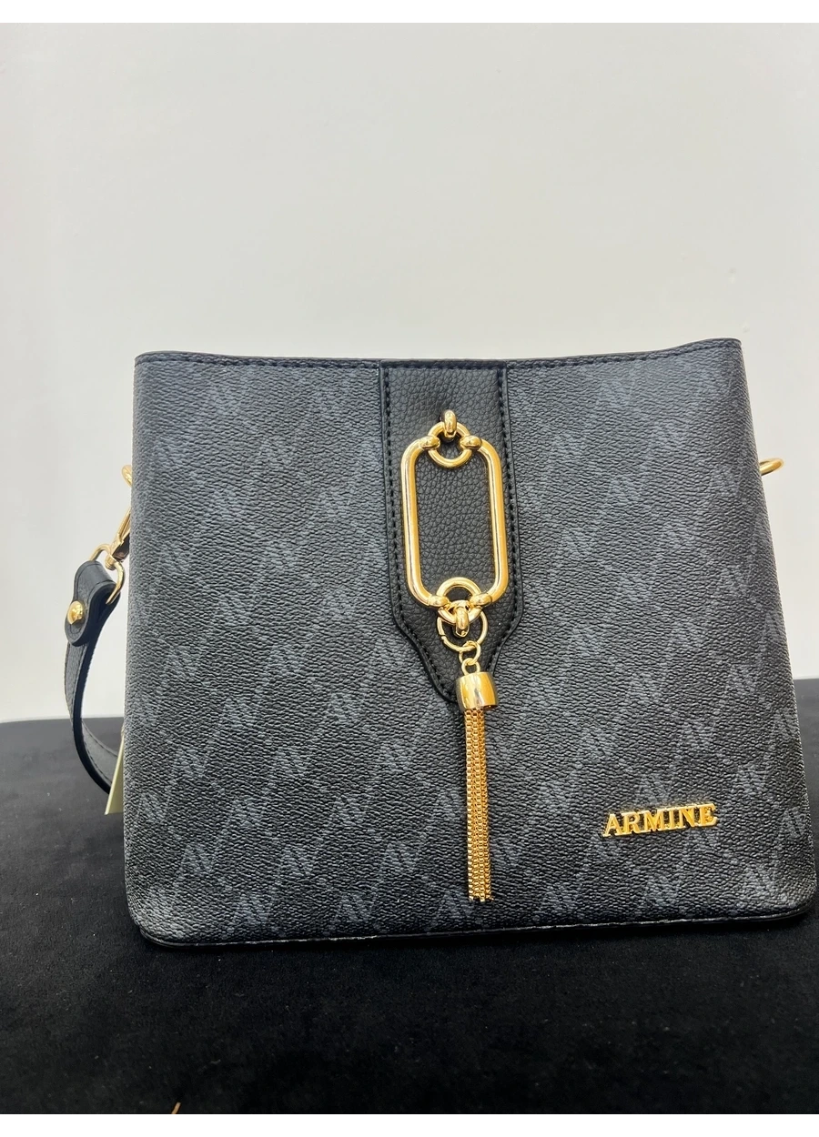 Armine 361 Bayan Çanta Siyah Noktalı