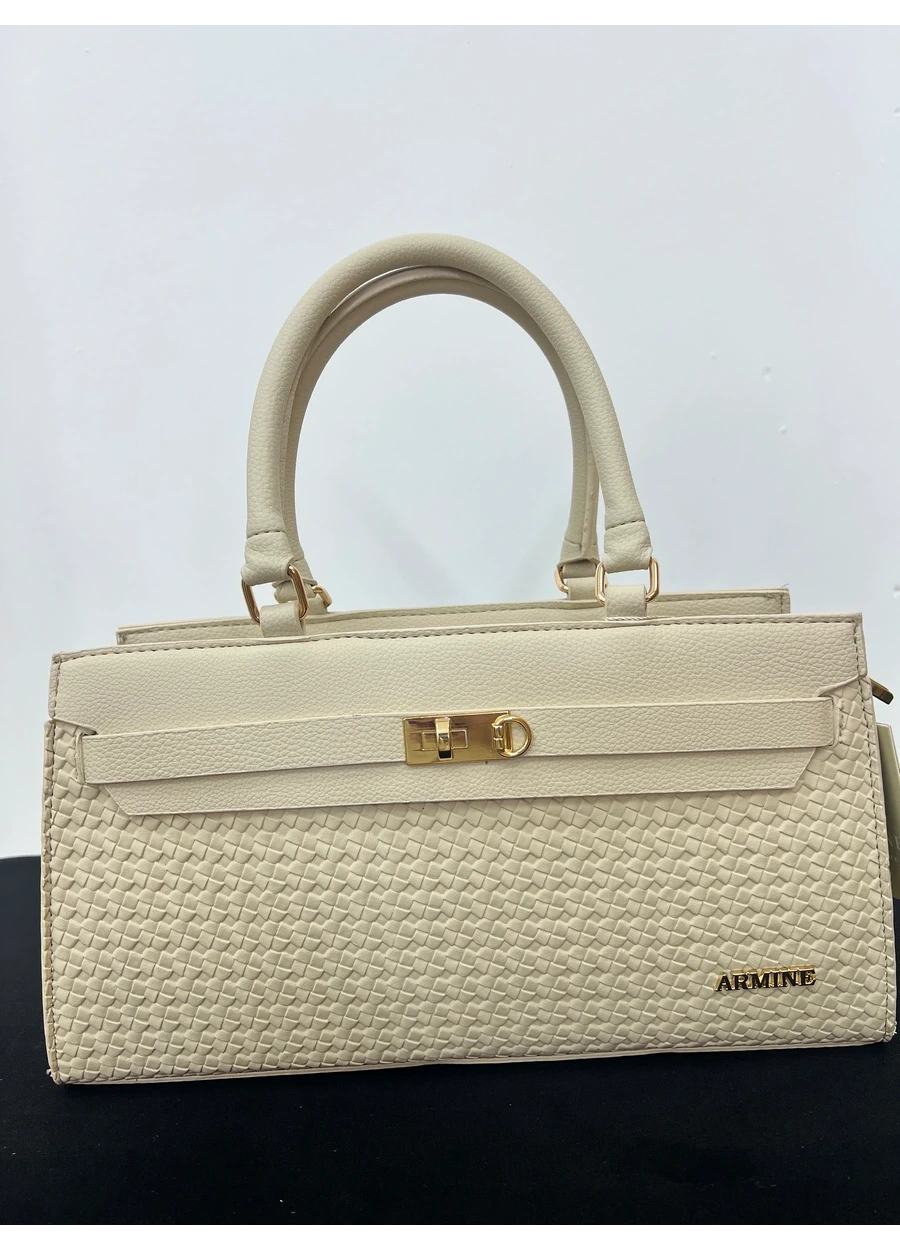 Armine 407 Bayan Çanta Krem Örgü
