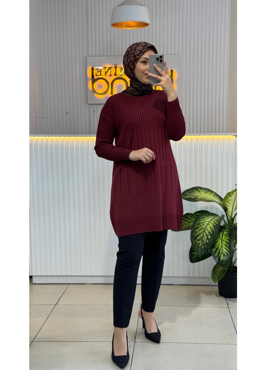 Triko Tunik Bordo