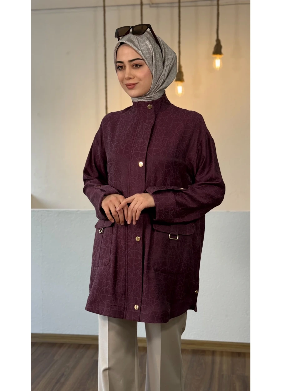 Armine Trend Cepleri Aksesuar Detay Kap Mürdüm