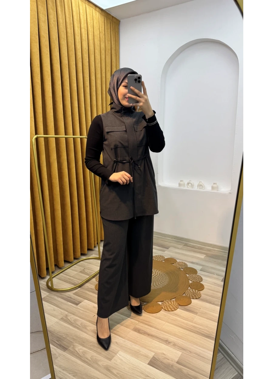 Esswaap Yelekli Pantolonlu Takım Antrasit