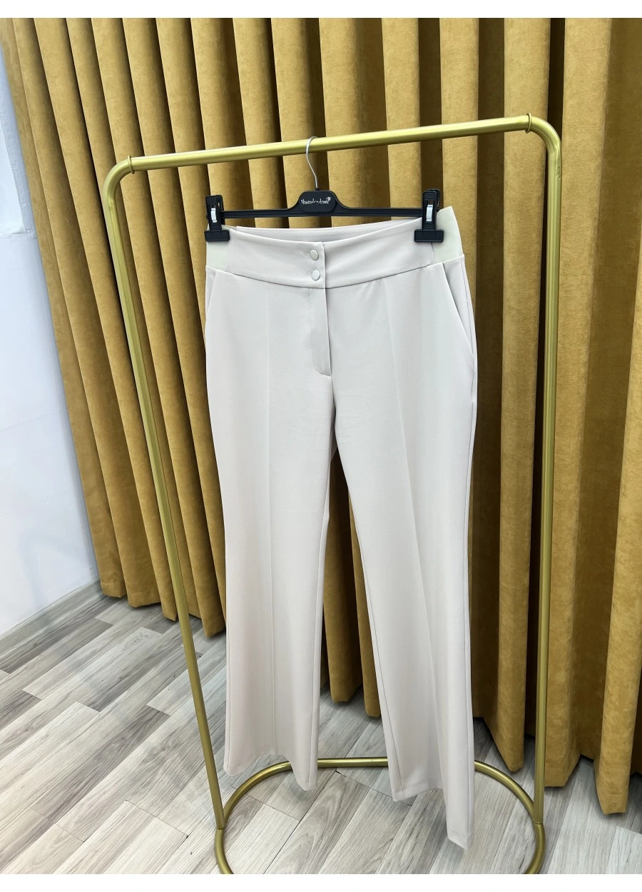 Yusuf Özdemir İspanyol Paça Pantolon Bej