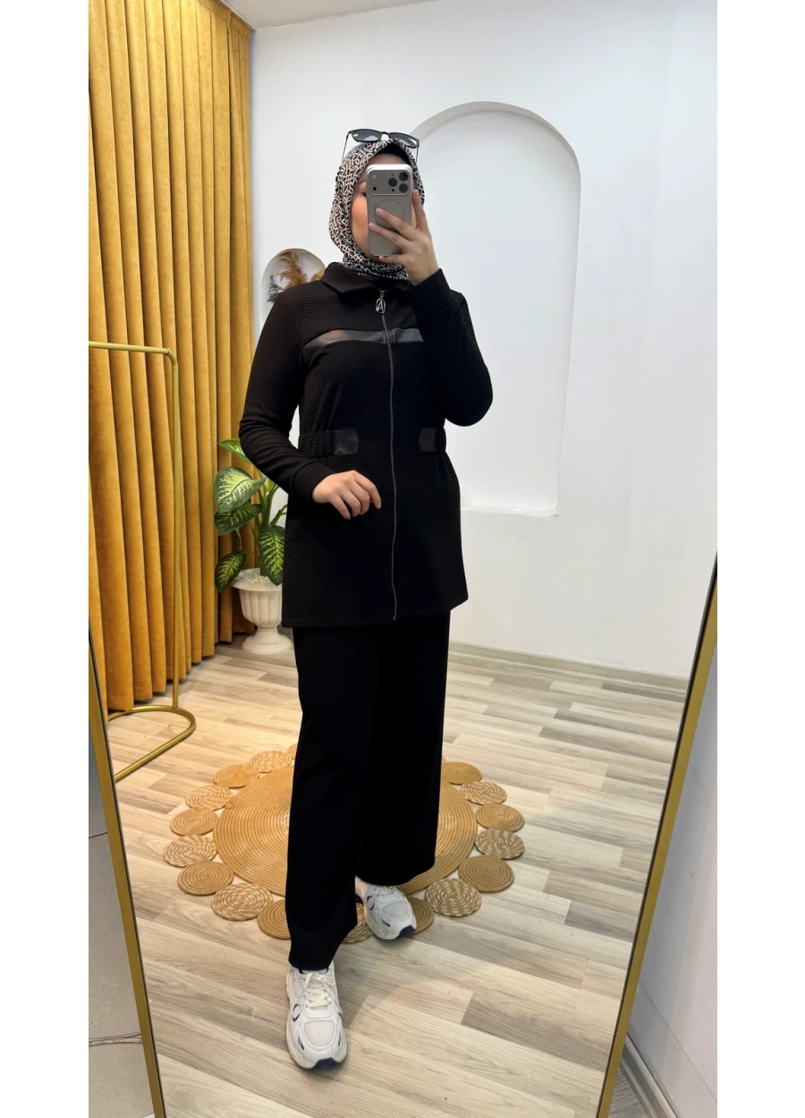 Armine Trend Fitilli Kumaş Pantolonlu Takım