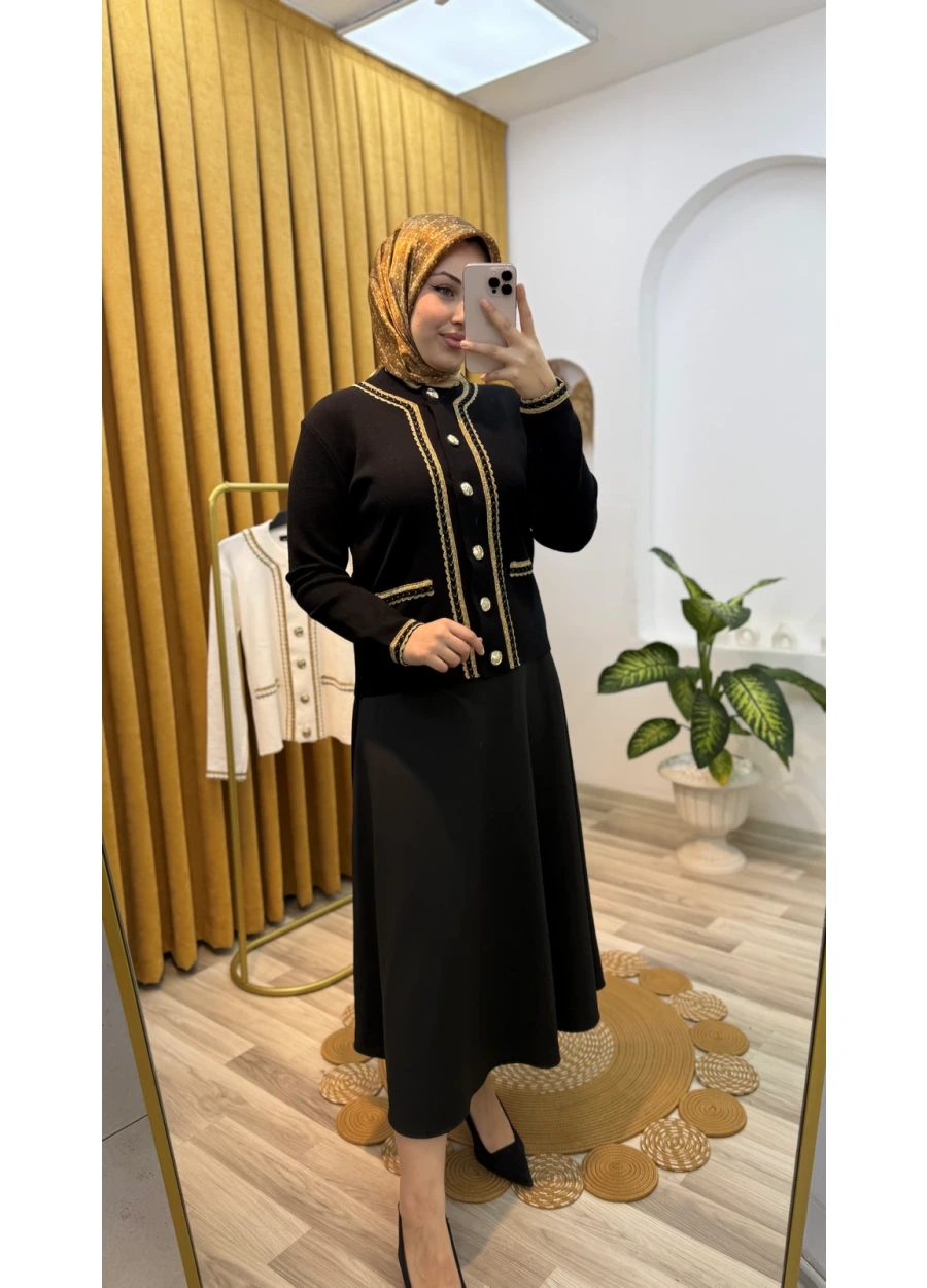 Triko Ceket Siyah