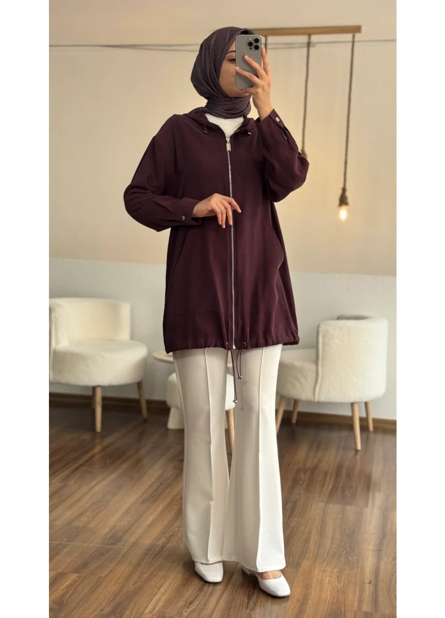 Marcha Kapüşonlu Giy Çık Mürdüm