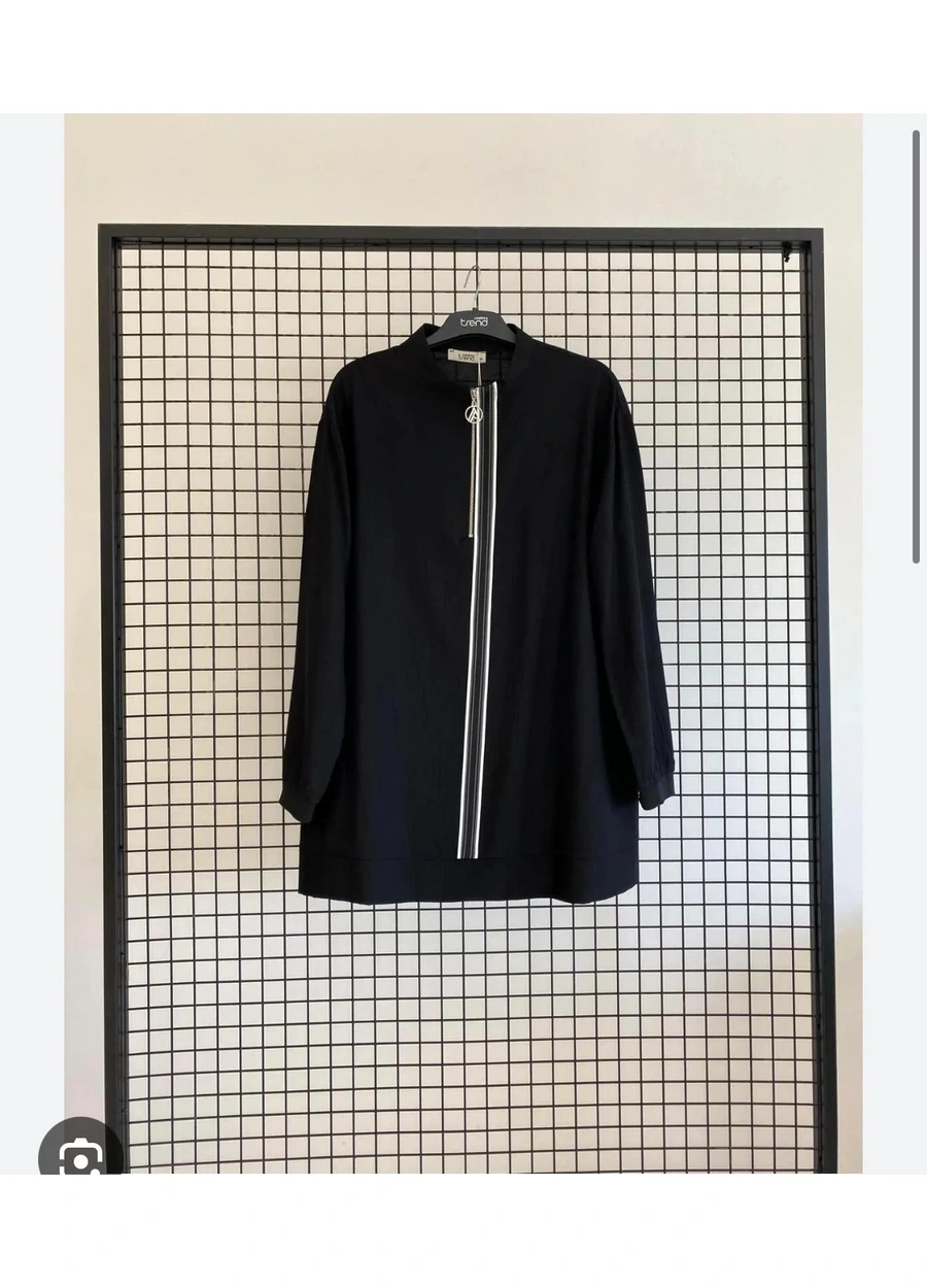 Armine Trend Fermuarlı Tunik Siyah