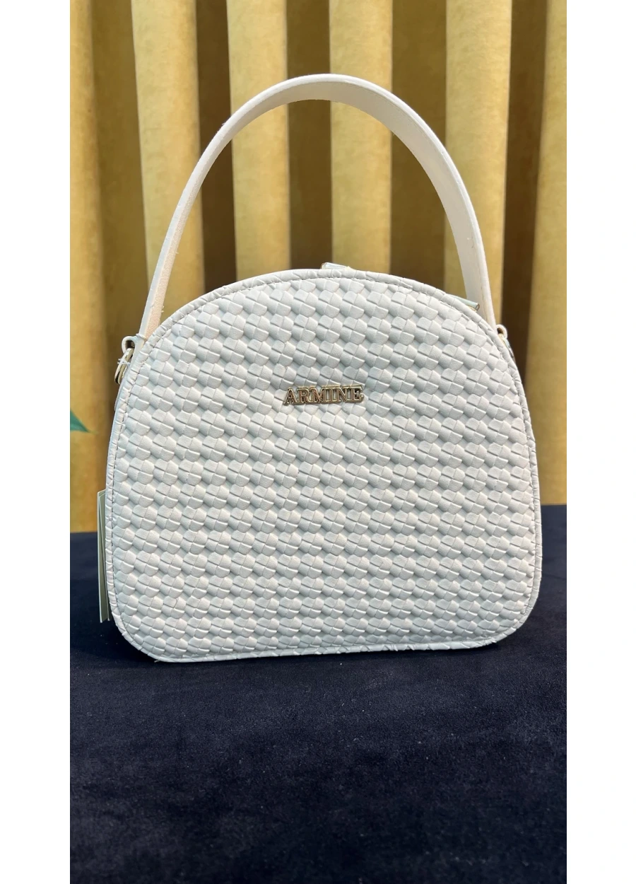 Armine 408 Bayan Çanta Krem Örgü