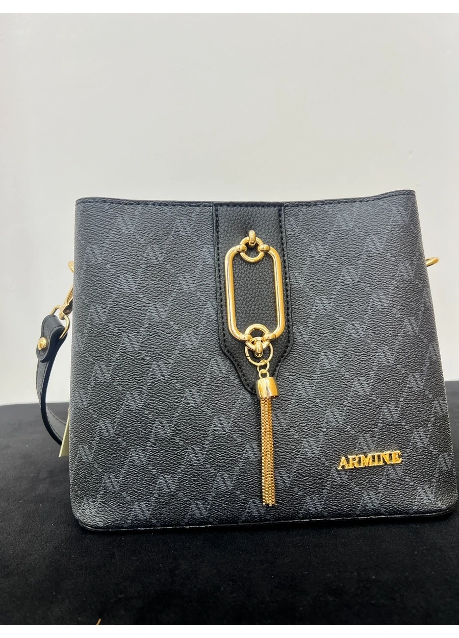 Armine 361 Bayan Çanta Siyah Noktalı